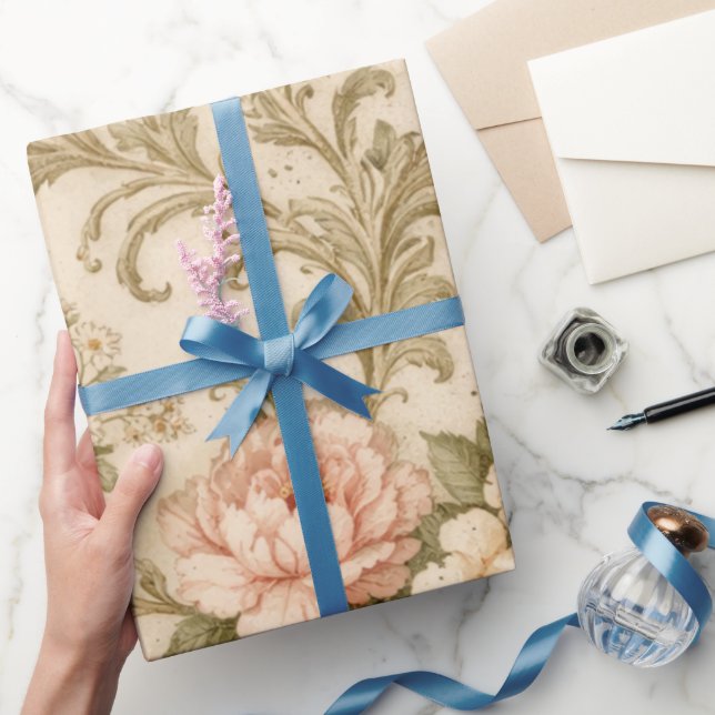 Vintage Blommönstrat Tapet  Presentpapper (Gifting)