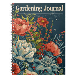 Vintage blommor anteckningsbok