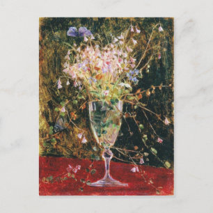 Vintage blommor blå Maria Wiik Linnea Borealis Vykort