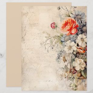 Vintage blommor Collage 1