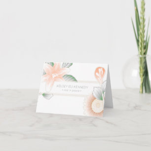 vintage Blommor elegant begravning Kort