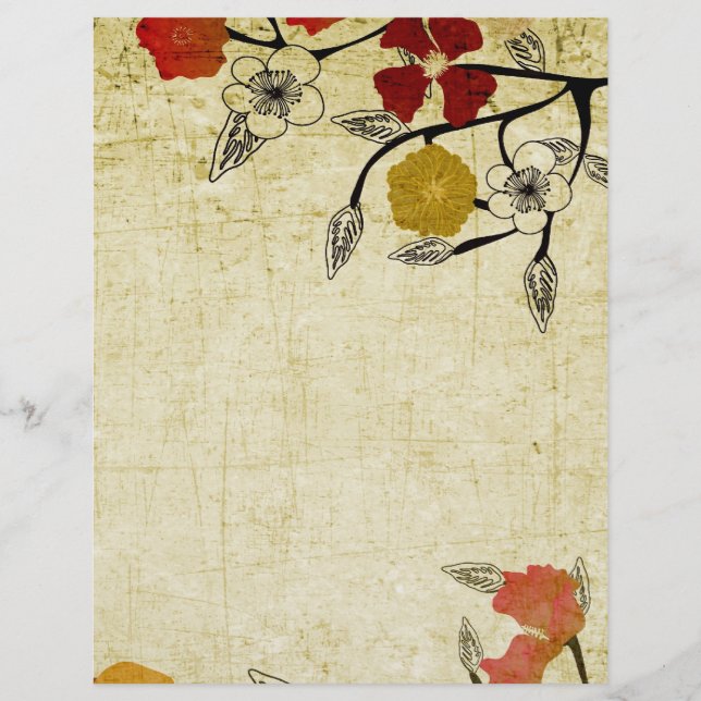 Vintage blommor Flyer (Framsidan)