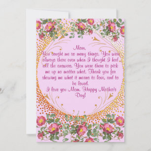 Vintage-blommor för Mors dag-kort Julkort