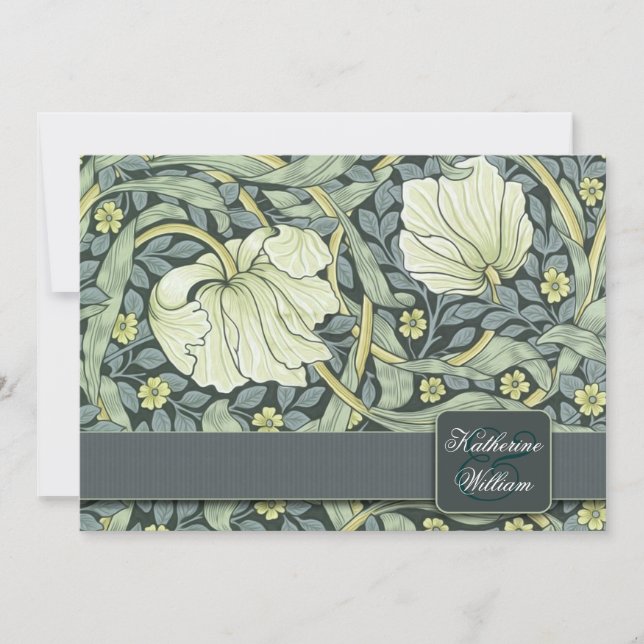 vintage blommor - repetitionsmiddagsinbjudningar inbjudningar (Framsida)