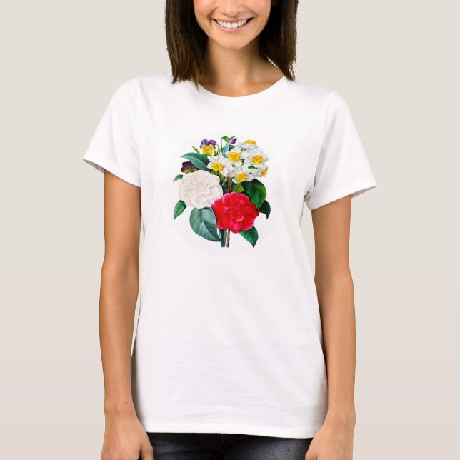 Vintage blommor t-shirt (Framsida)