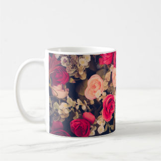 Vintage Blommor, vintage, blommigt, mor, da Kaffemugg