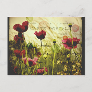 Vintage blommor vykort