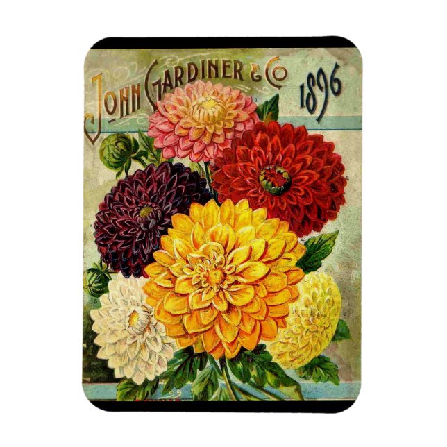 Vintage blomsädspaket - Flexi-magnet Magnet (Vertikal)