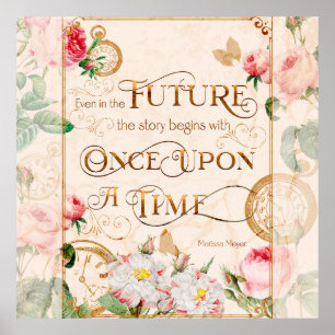 Vintage blomster “En gång för länge sedan” Inspire Poster