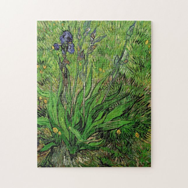 Vintage blomster,, Iris av Vincent van Gogh Pussel (Vertikal)