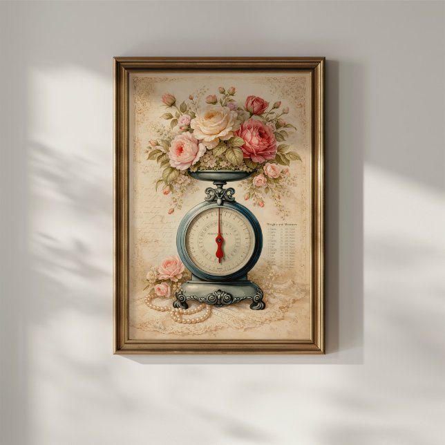 Vintage Blomster Kök Våg Poster (Skapare uppladdad)