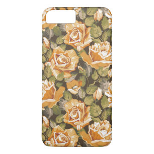 Vintage blomster mönster av gula rosor