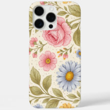 Vintage blomster Mönster med rosor och tusenskönor