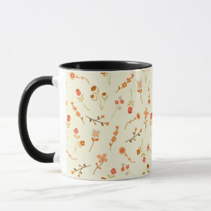Vintage blomster Mönster Mugg