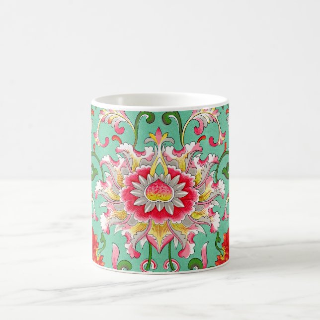 Vintage blomster Mönster, William Morris stil, Kaffemugg (Center)