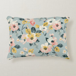 Vintage blomster sömlöst mönster tyg prydnadskudde