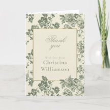 Vintage blomster tack elegant botanisk anpassad