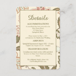 Vintage blomsterbröllop Resor & Boende Tilläggskort