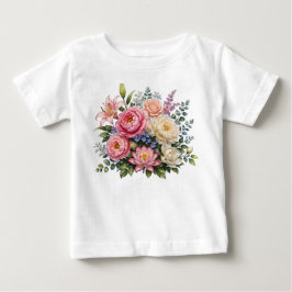 Vintage blomsterbukett botanisk konst t-shirt & pr