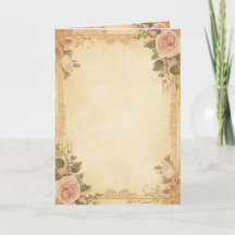 Vintage blomsterinbjudan Elegant rosdesign