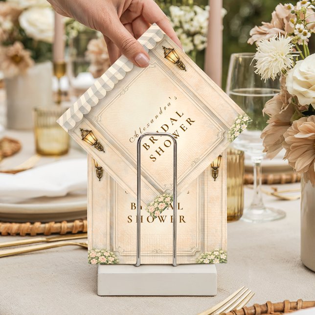 Vintage blomsterinspirerad bröllopsdusch i innergå pappersservett (Skapare uppladdad)