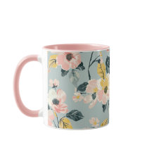 Vintage blomsterkaffekopp