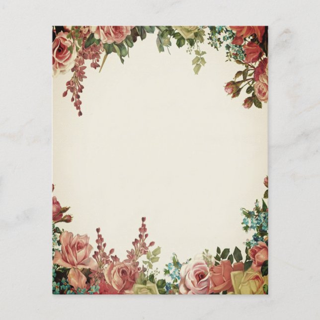 Vintage blomsterkant (Framsida)