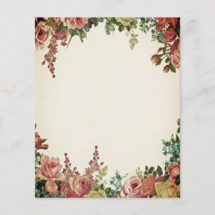Vintage blomsterkant