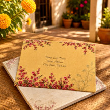 Vintage blomsterkant Varm ockragul texturdesign