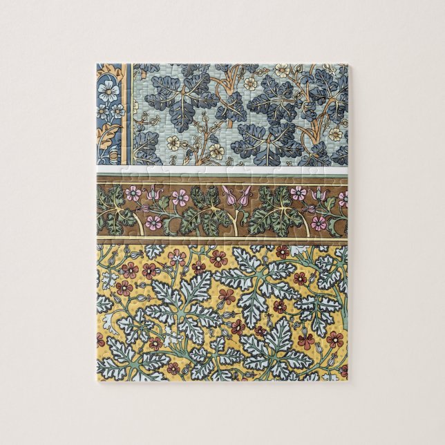 Vintage blomsterkonst nouveau vilda geraniumblommo pussel (Vertikal)