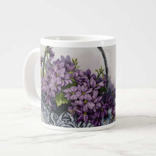 Vintage blomsterkorg – Mors dag-blomning Jumbo Mugg