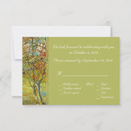 Vintage blomsterkort för svar. För vår-, sommarbrö Inbjudningar