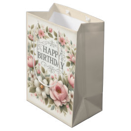 vintage blomsterkrans presentpåse
