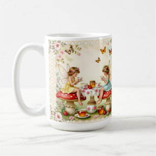 Vintage blomsterlig sagopiknikträdgård kaffemugg