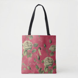 Vintage blomstermonogram  tygkasse