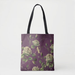 Vintage blomstermonogram  tygkasse