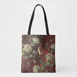 Vintage blomstermonogram  tygkasse