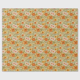 vintage blomstermönster wildflower konst presentpapper