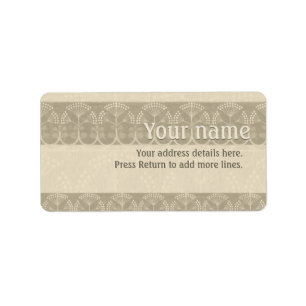 Vintage blomsterornament CC0667 adressetikett