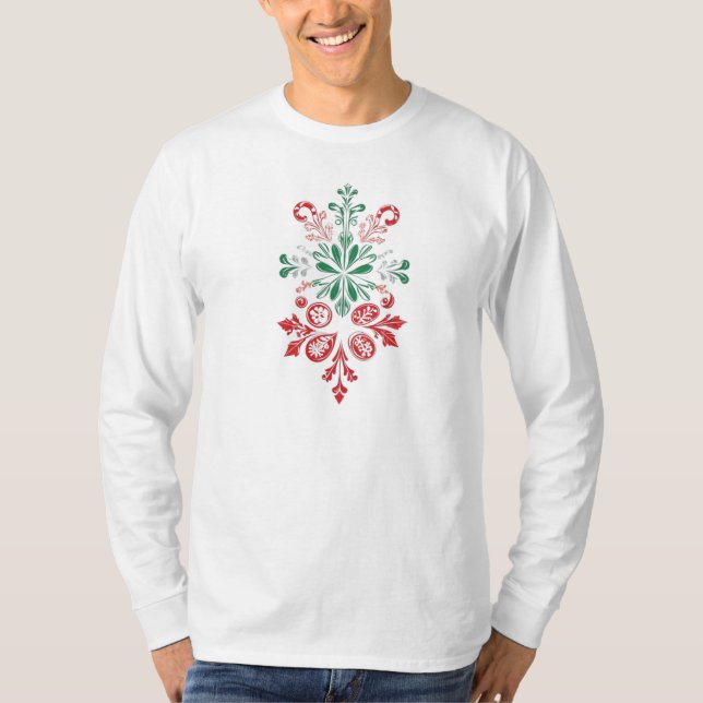 Vintage blomsterornament - Semestergestaltning  T Shirt (Framsida)
