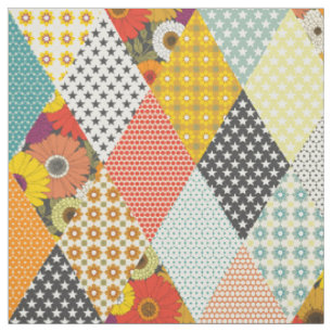 vintage blomsterpatchworkquilt tyg