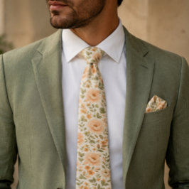 Vintage blomsterpionbröllopshalsduk slips