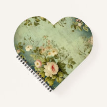 Vintage blomsterros grönska decoupage