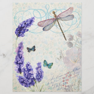 Vintage Blomsterträdgård Scrapbook Ephemera