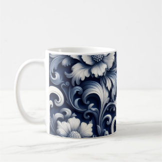 Vintage blomtryckt kaffemugg med färgväxling