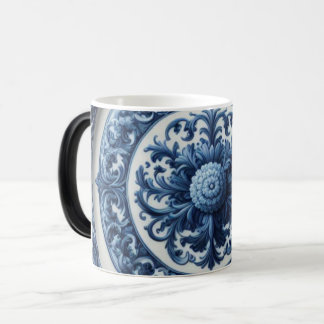 Vintage blomtryckt kaffemugg med färgväxling