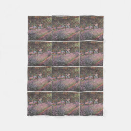 vintage blomvas bukett Monet berömd konstnär Fleecefilt
