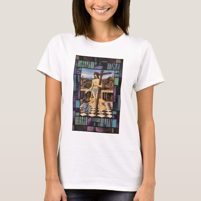 Vintage Blood Of The Redeemer Religiös konst Tee (Framsida)