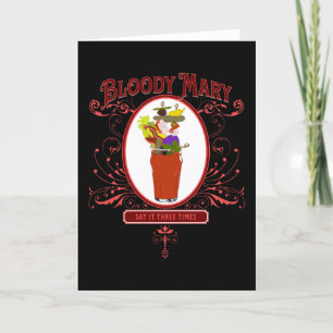 Vintage Bloody Mary, 3 gånger Helgkort