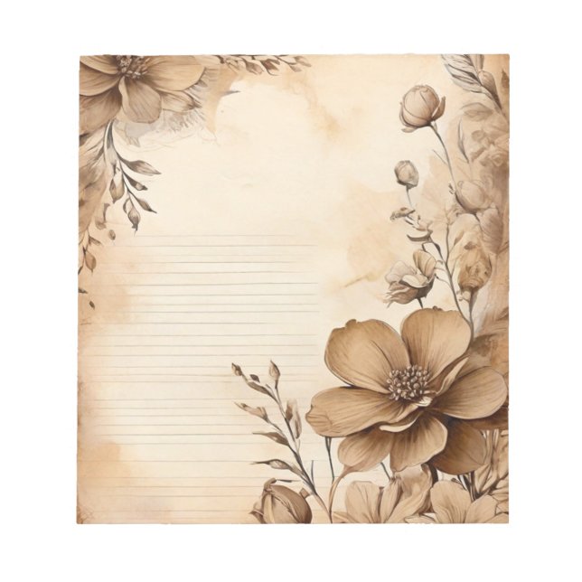 Vintage Bloom Anteckningsblock (Framsida)